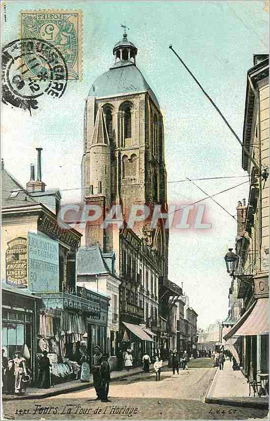 CPA Tours La Tour de l'Horloge 