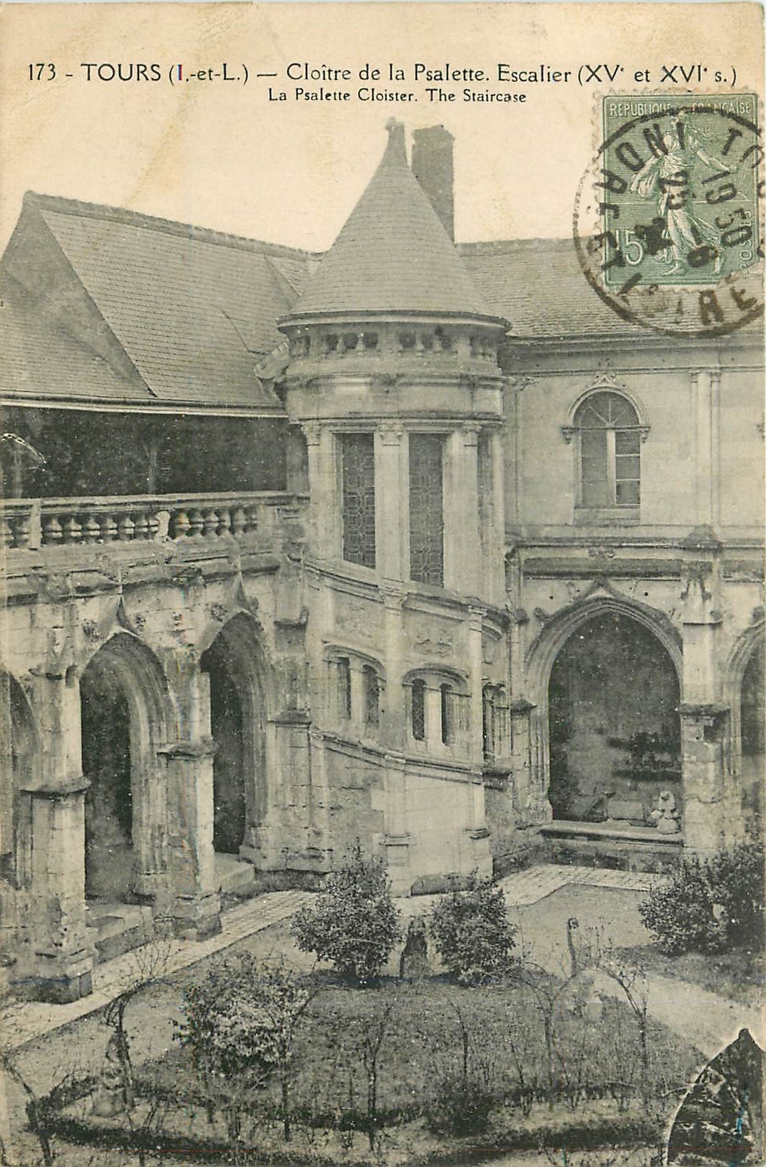 CPA Tours I et L Cloitre de la Psalette 
