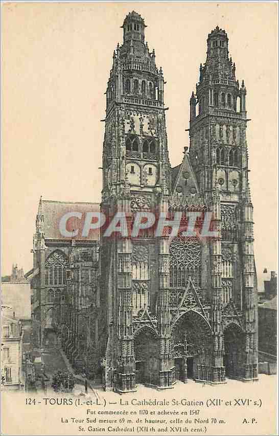 CPA Tours I et L La Cathedrale St Gatien 