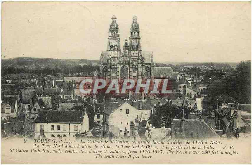 CPA Tours I et L La Cathedrale St Gatien 
