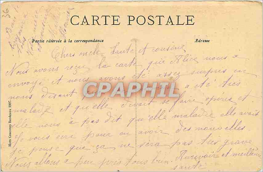 CPA Chateaux de France  — Rückseite