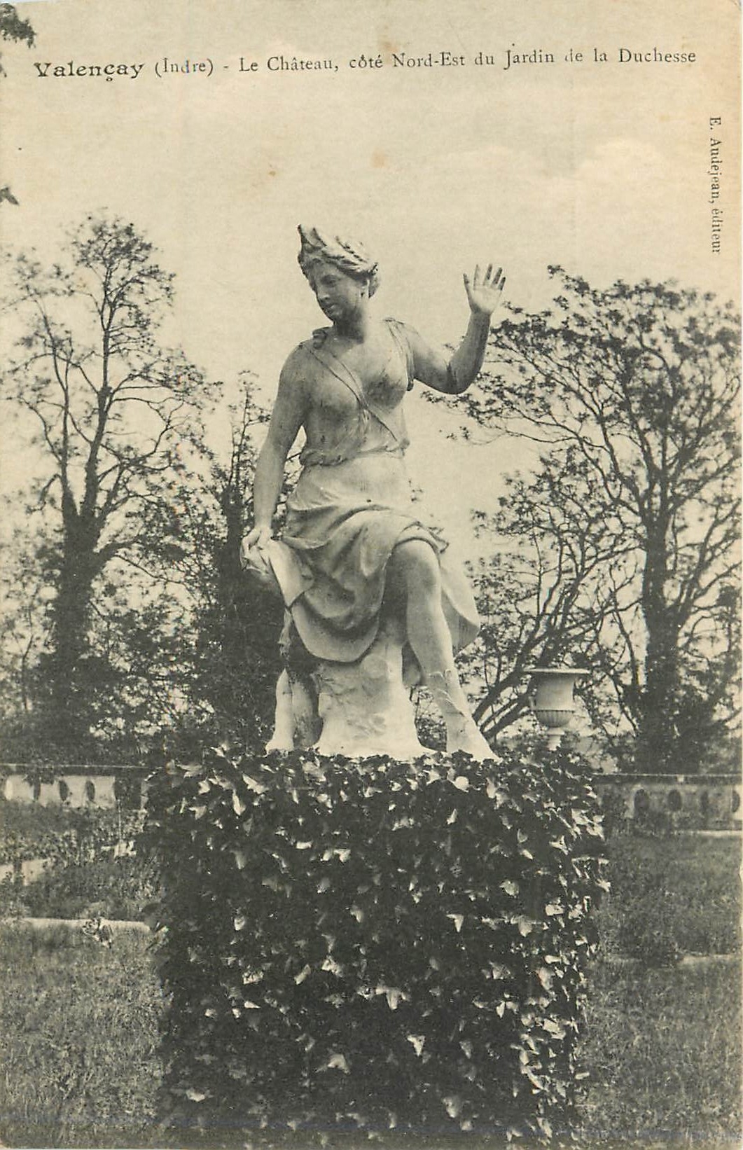 CPA Valencay Indre Le Chateau cote Nord Est du Jardin de la Duchese 