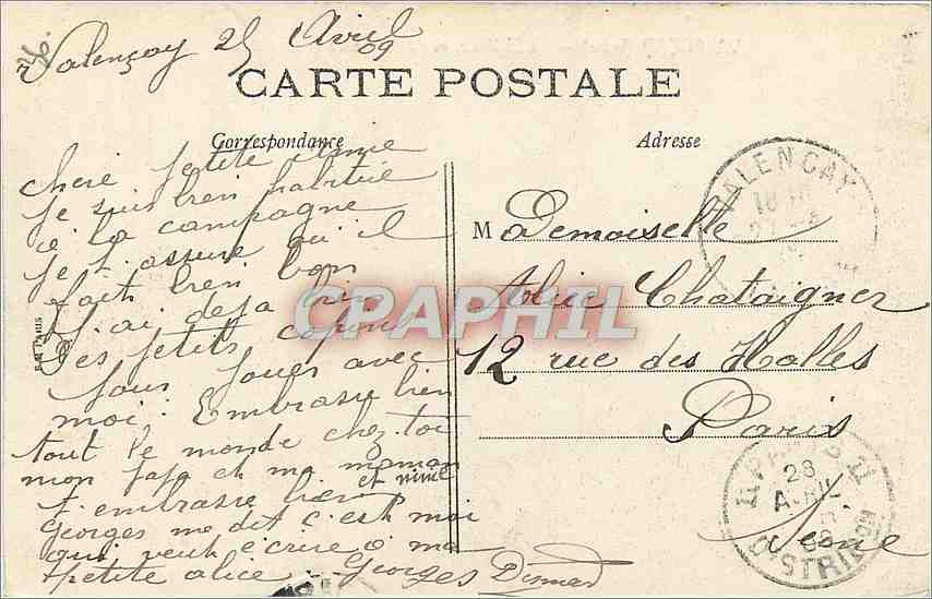 CPA Valencay Indre Le Chateau vu du Jardin de la Duchesse  — Rückseite