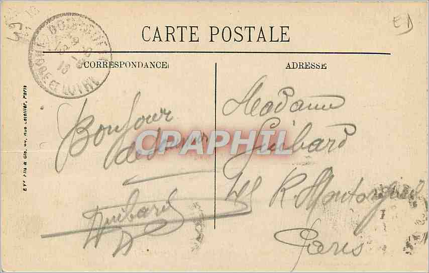 CPA Saumur M et L Le Chateau Feodal  — Rückseite