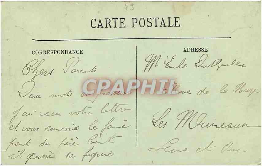 CPA Saumur M et L Le Chateau cote nord  — Back