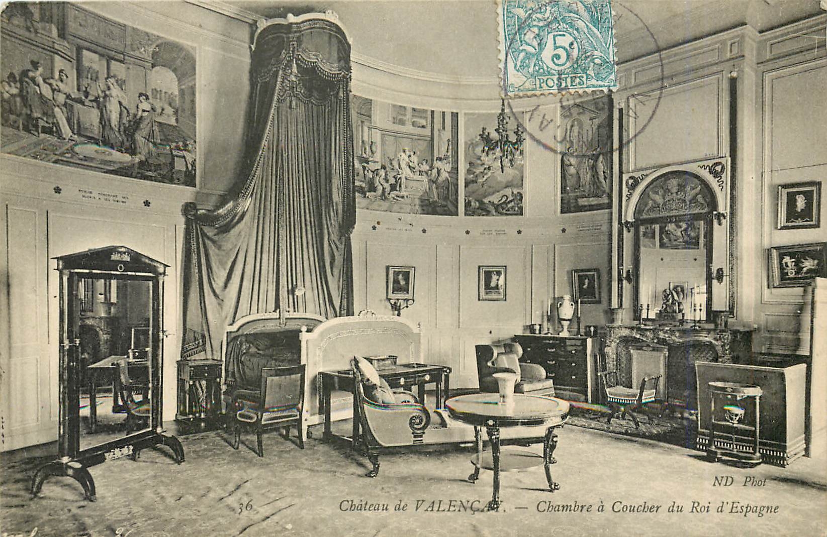 CPA Chateau de Valencay Chambre a Coucher du Roi d'Espagne 