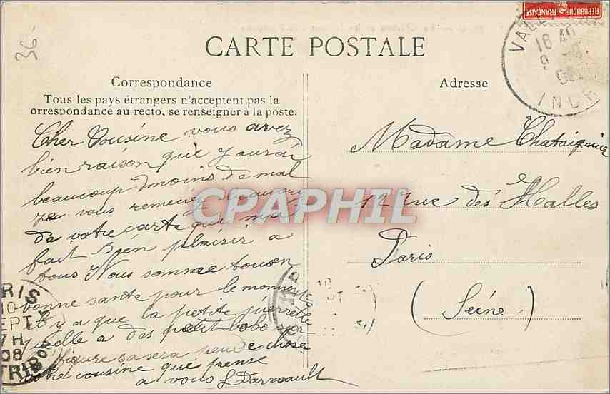 CPA Valencay Indre Le Chateau et les Jardins a la Francaise  — Rückseite