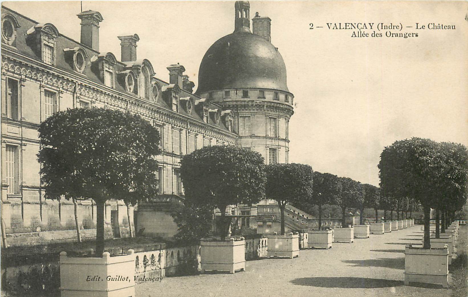 CPA Valencay Indre Le Chateau Allee des Orangers 
