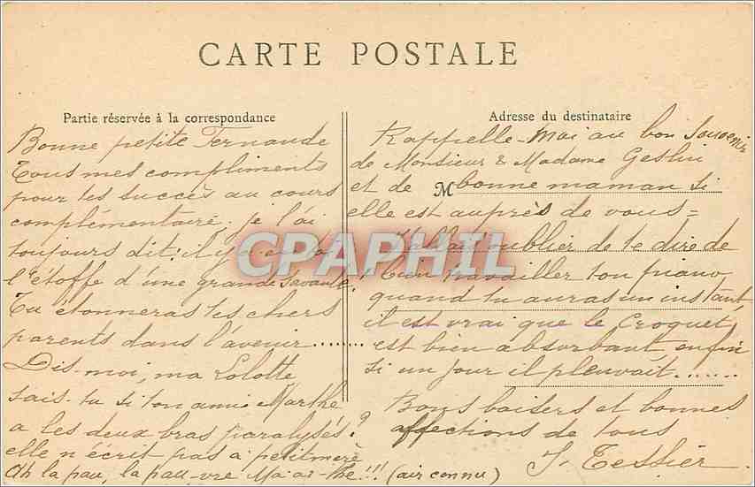 CPA Environs d'Orleans Olivet La Source du Loiret  — Verso