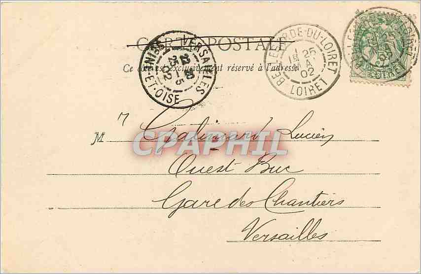 CPA Bellegarde Loiret Portail de l'Eglise  — Rückseite