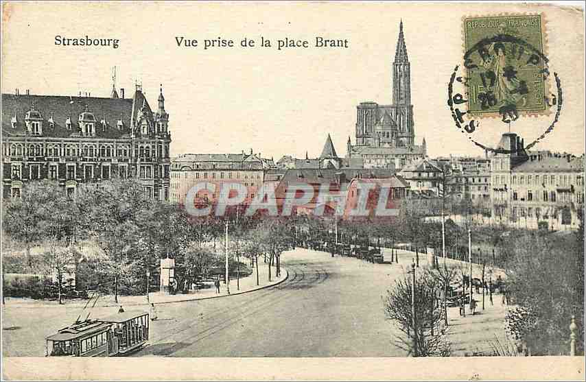 CPA Strasbourg Vue prise de la place Brant 