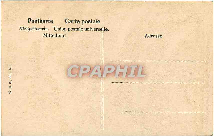 Strassburg - Les Cigognes — édition W. S. S. Str. 14 — Reverso
