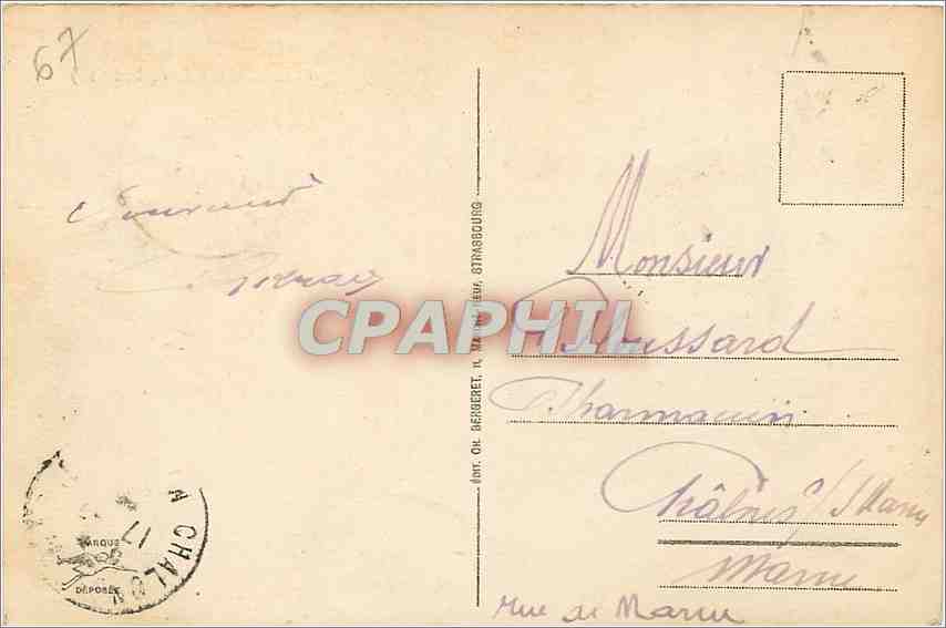 Strasbourg - Pont du Rhin (rive badoise) — n° 665 — éditeur non visible — Verso