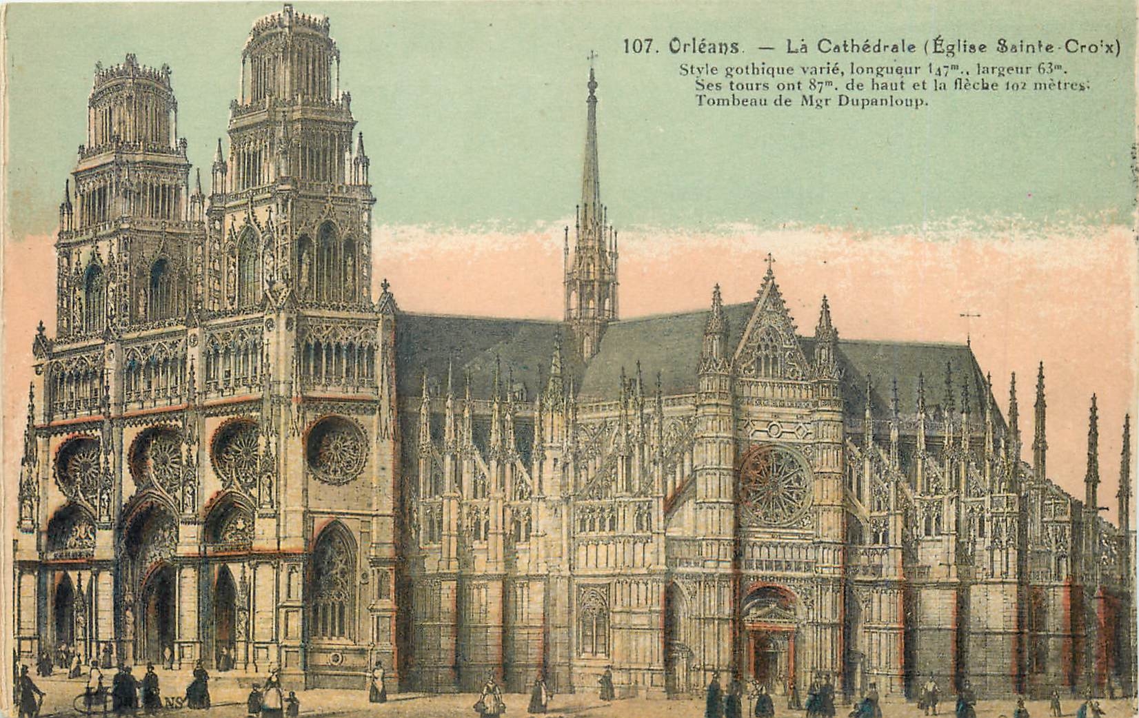 CPA Orleans La Cathedrale Eglise Sainte Croix 
