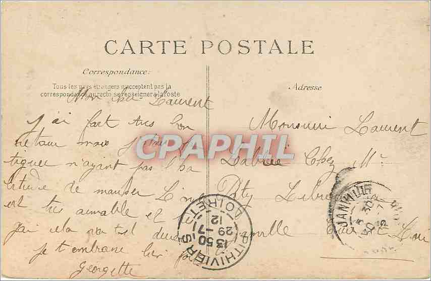 Orléans — L'Étendard de Jeanne d'Arc — éditeur D. Orléans, n° 742 — Verso