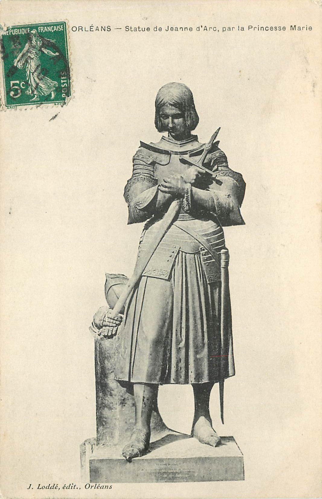Orléans — Statue de Jeanne d'Arc, par la Princesse Marie — J. Loddé, édit., Orléans