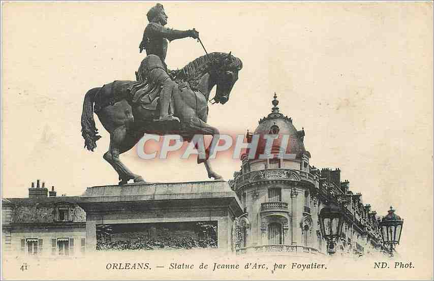 CPA Orleans Statue de Jeanne d'Arc par Foyatier 