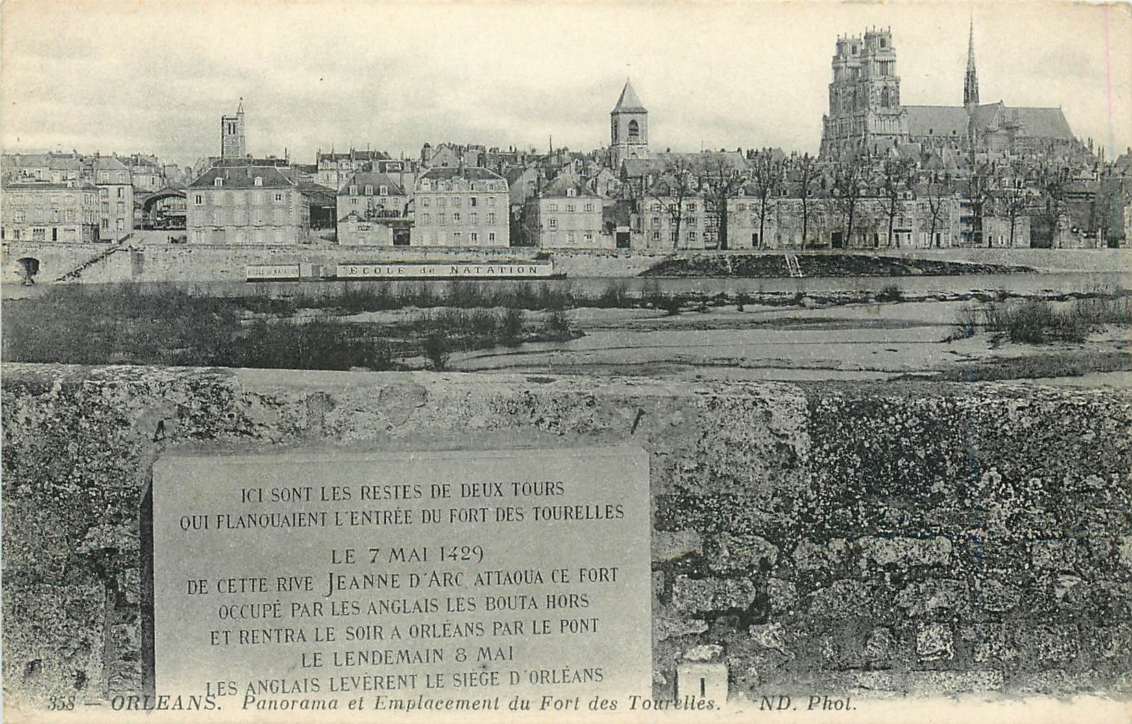 CPA Orleans Panorama et Emplacement du Fort des Tourelles 