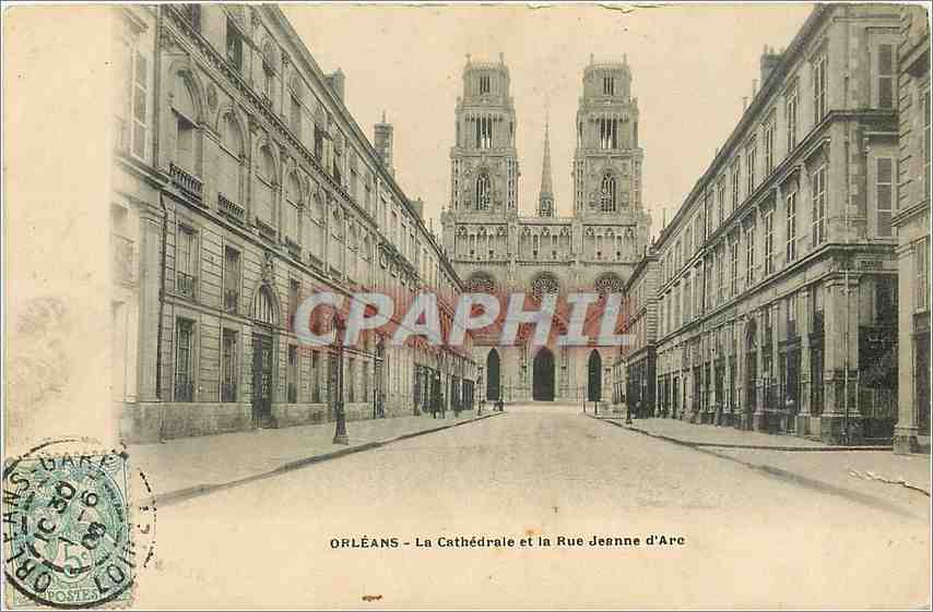 CPA Orleans La Cathedrale et la Rue Jeanne d'Arc 