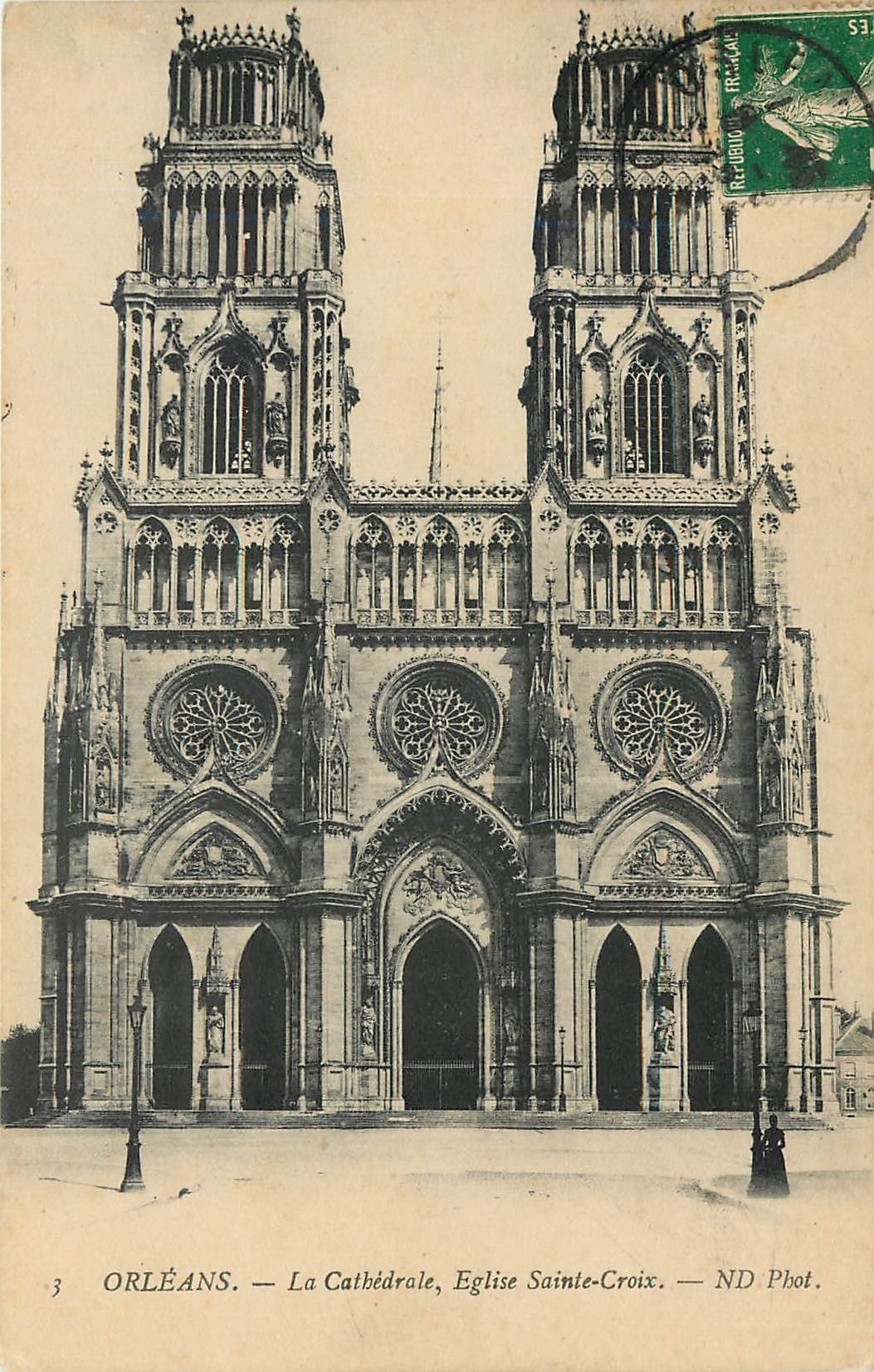 CPA Orleans La Cathedrale Eglise Sainte Croix 