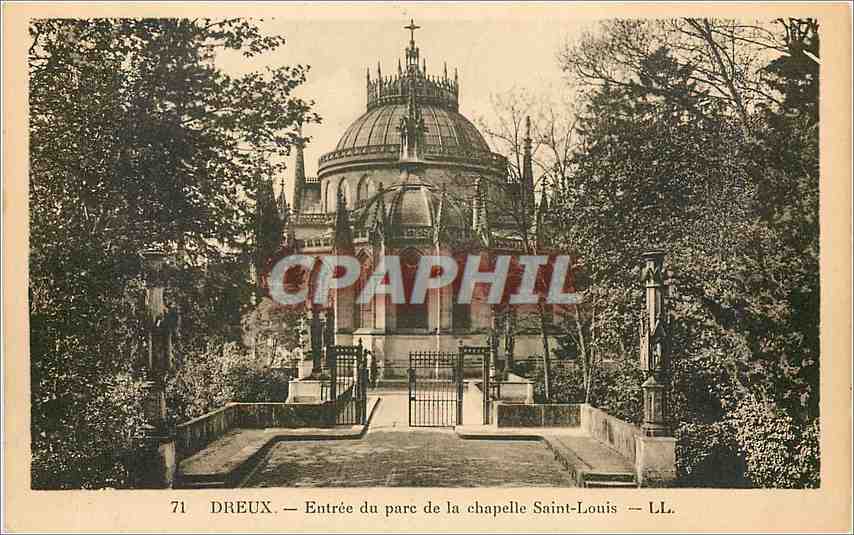 Dreux — Entrée du parc de la chapelle Saint-Louis — LL.