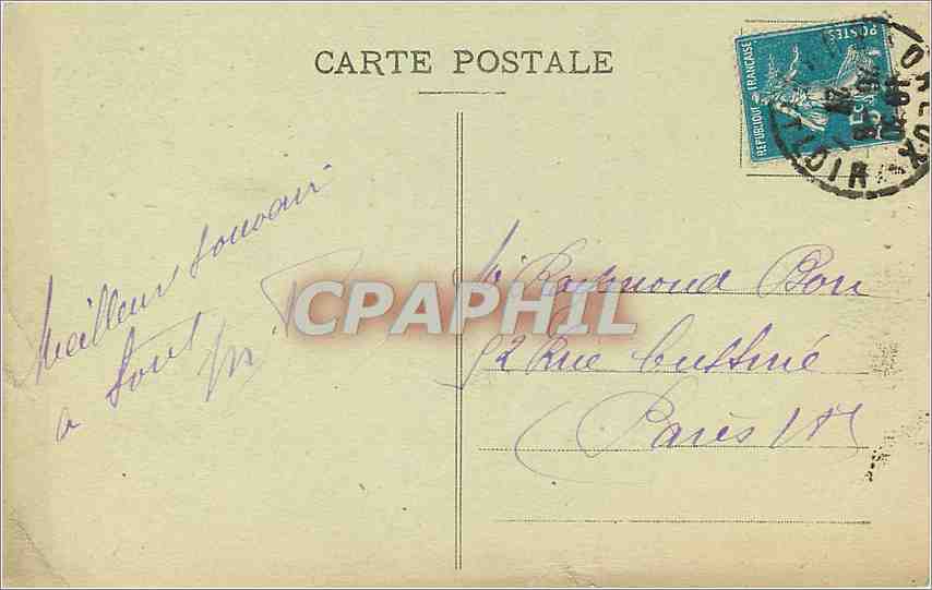 CPA Dreux L'Hotel de Ville  — Verso