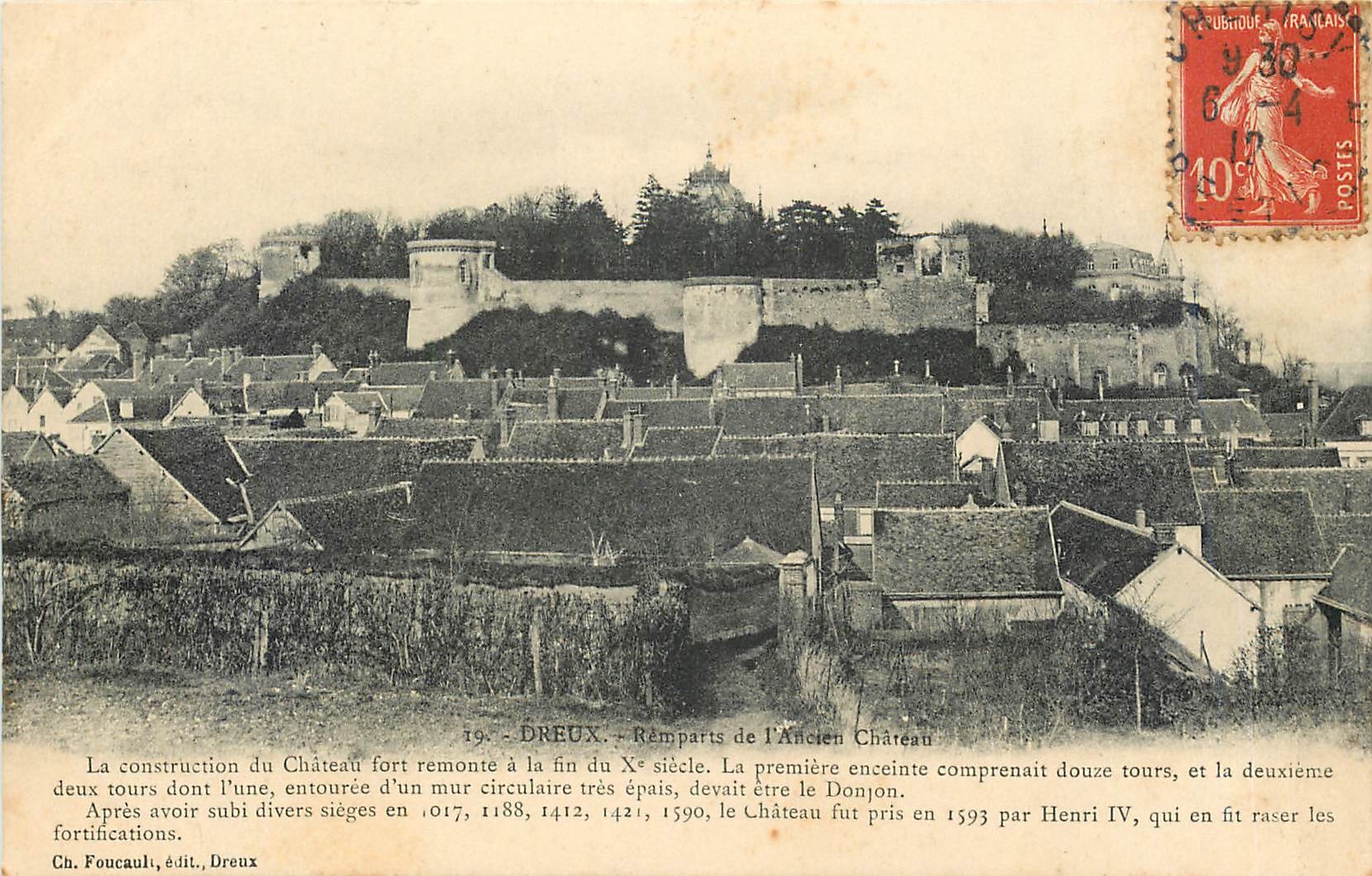 Dreux - Remparts de l'Ancien Château — Ch. Foucault, édit., Dreux