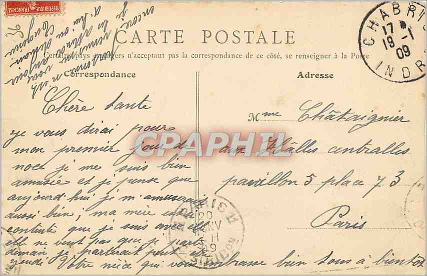 CPA Les Chateaux de la Loire Chateau du Moulin  — Verso
