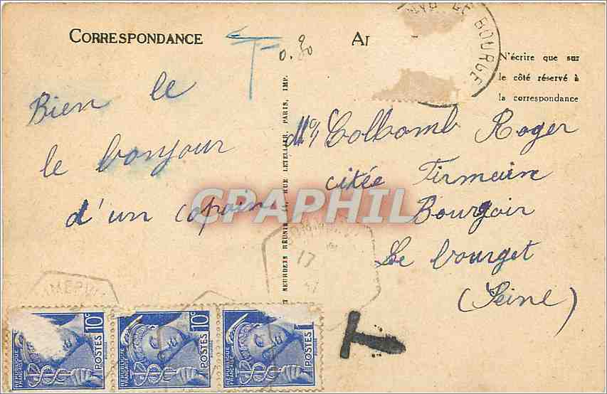 CPA Chartres La Porte Guillaume  — Back