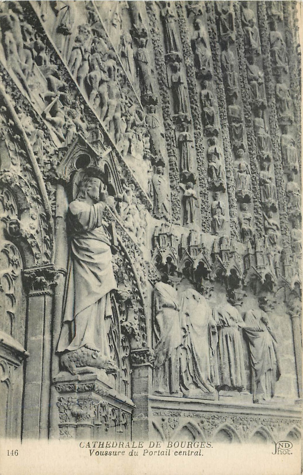 CPA Cathedrale de Bourges Voussure du Portail central 