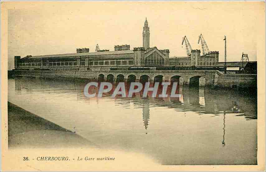 CPA Cherbourg La Gare maritime 