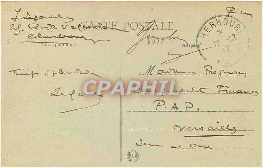 CPA Cherbourg Le Casino et la Plage  — Verso