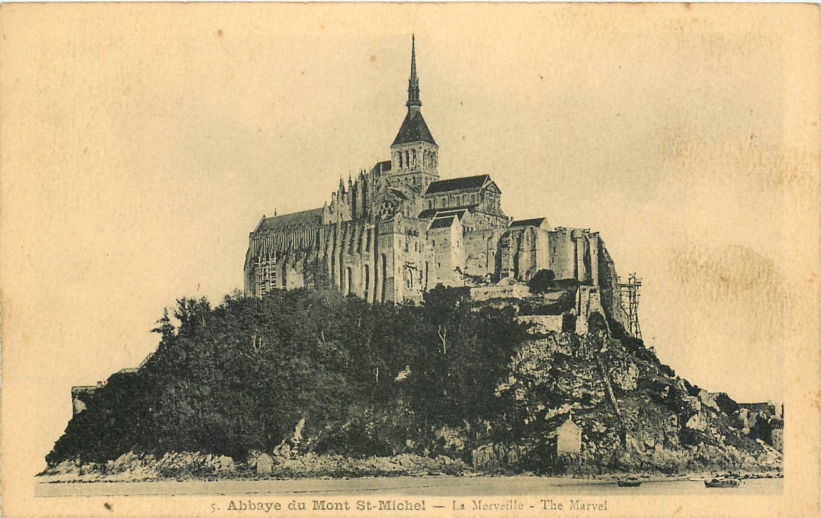 Mont-Saint-Michel — Abbaye du Mont-St-Michel — La Merveille — The Marvel — éditeur non identifié, n°5