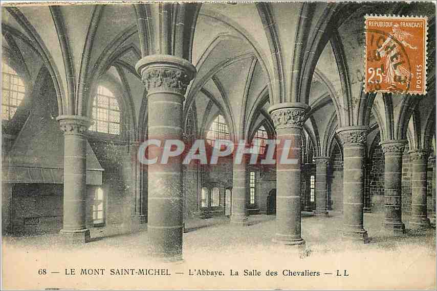 CPA Le Mont Saint Michel L'Abbaye La Salle des Chevaliers 