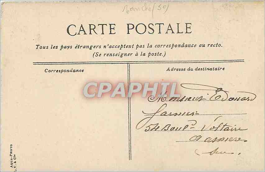 CPA Mont St Michel La galerie du cloitre — Verso