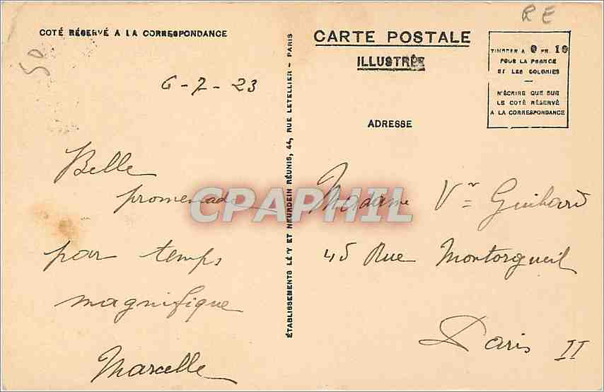 CPA Le Mont Saint Michel Vue a l'est prise de la Greve  — Verso