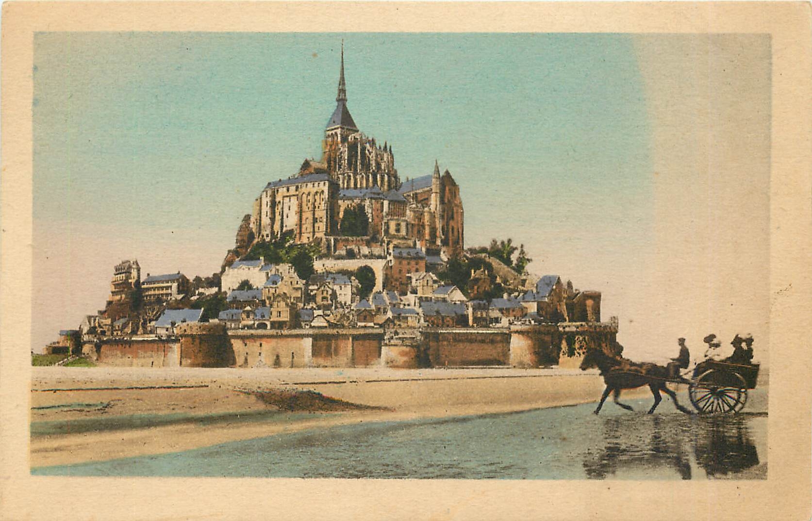 CPA Mont St Michel Voiture de Genets 