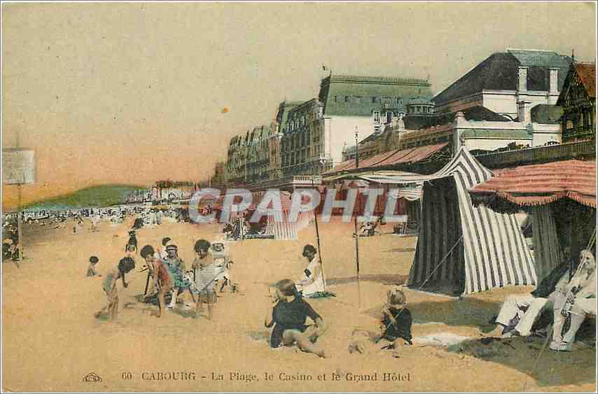 CPA Cabourg La Plage le Casino et le Grand Hotel 
