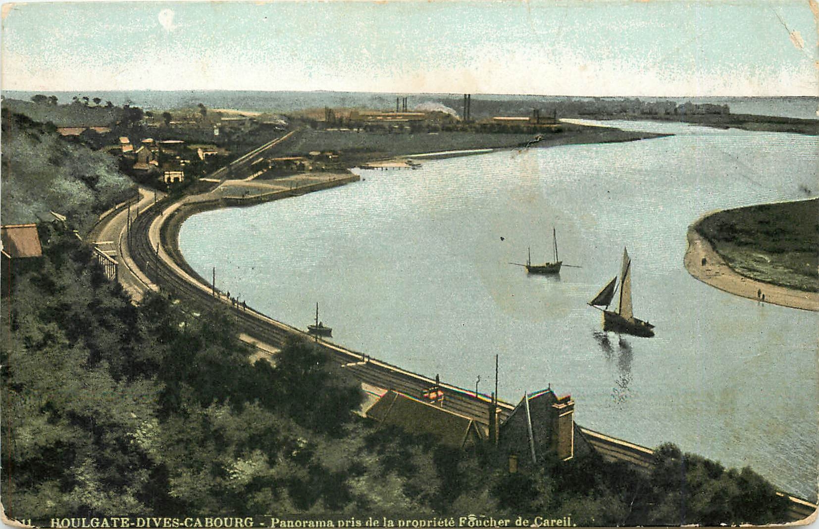 CPA Houlgate Dives Cabourg Panorama pris de la propriete Foucher de Careil 
