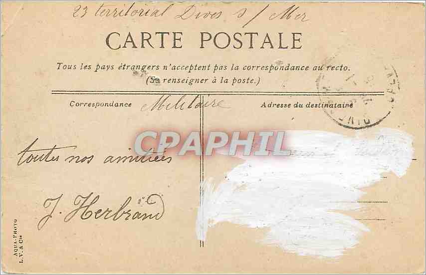 CPA Houlgate Dives Cabourg Panorama pris de la propriete Foucher de Careil  — Rückseite