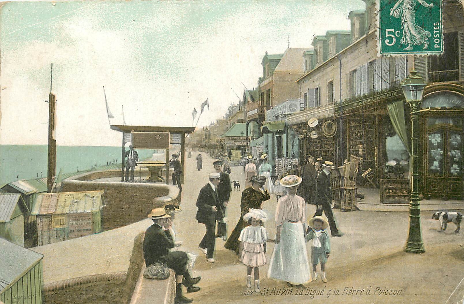 CPA St Aubin La Dique la Pierre a Poisson 