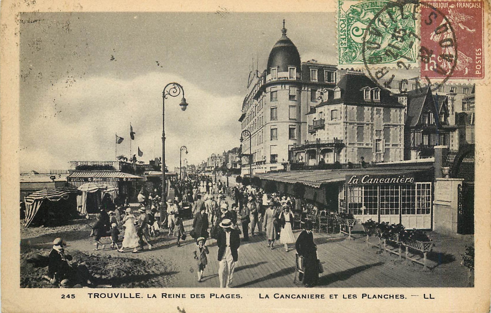 Trouville. La Reine des Plages. La Cancanière et les Planches — LL, n° 245