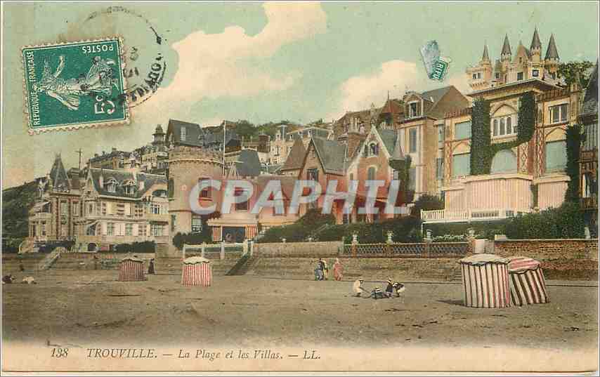 Trouville — La Plage et les Villas — LL. n°138