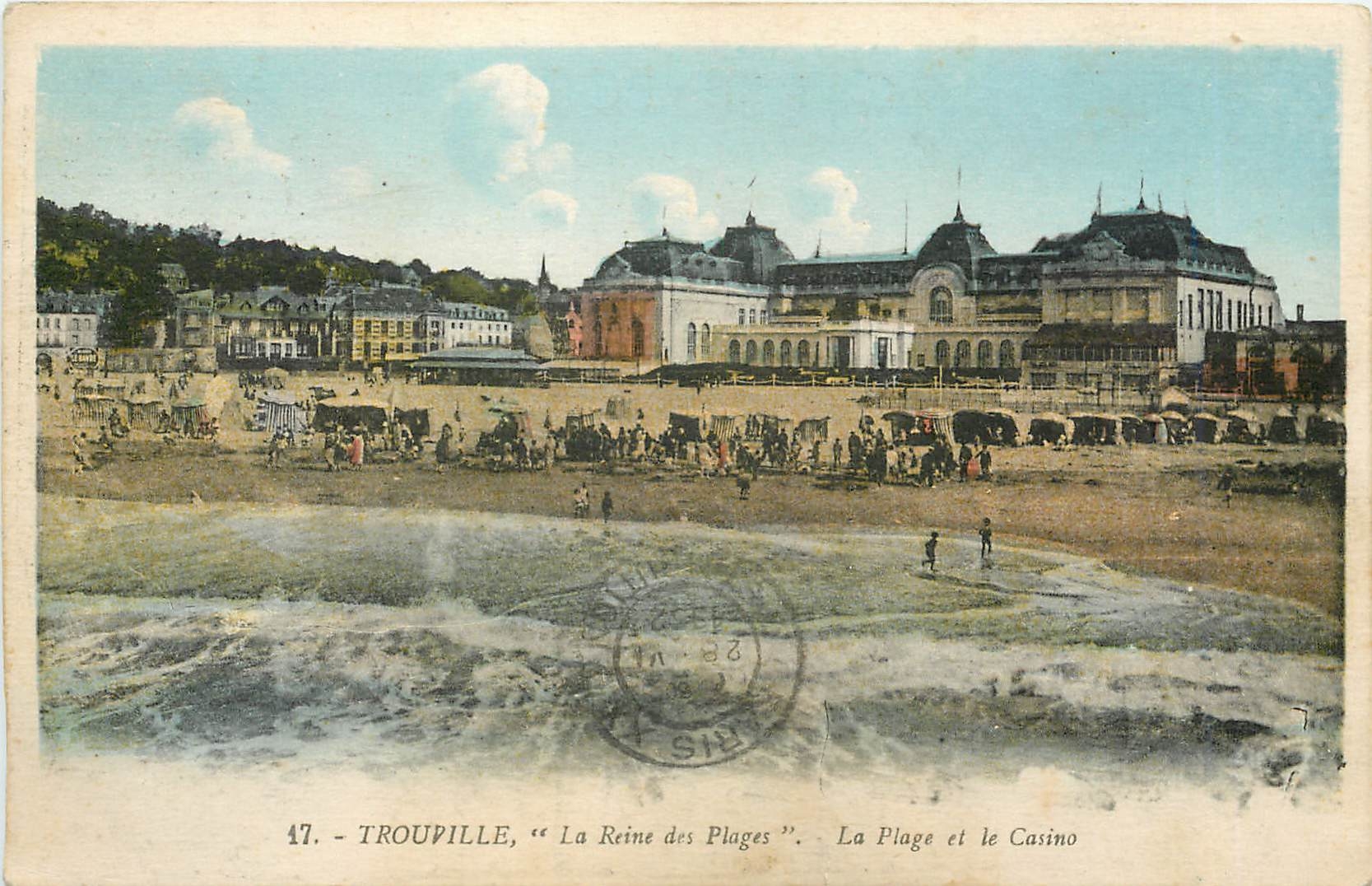 TROUVILLE, "La Reine des Plages" — La Playa y el Casino — G. Arnaud, editor, Nantes