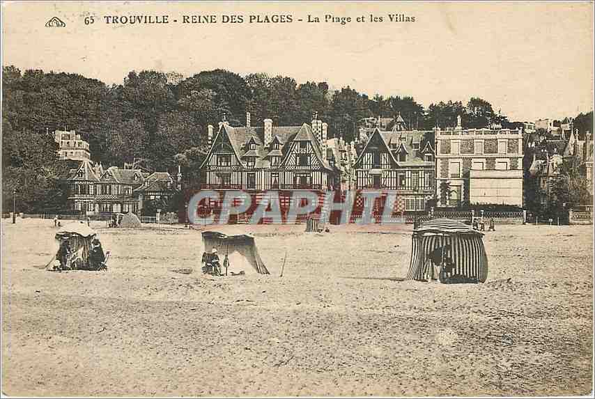 CPA Trouville  Reine des Plages La Plage et les Villas 