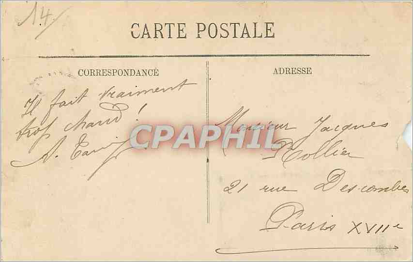 CPA Caen Interieur de l'Hotel de Ville Ancien seminaire des Eudistes — Verso