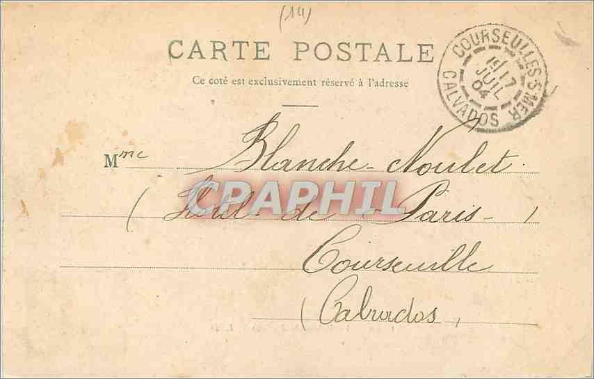 Caen — Le Palais de Justice — L. D. — Verso