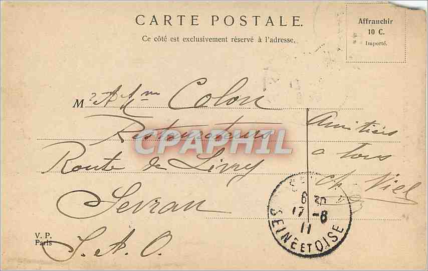 CPA Caen Tour Guillaume Le Roy  — Verso