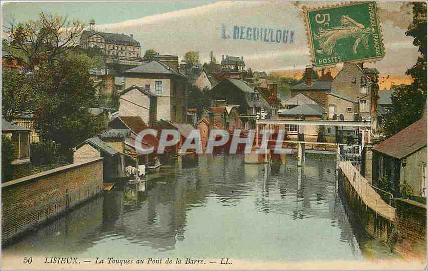 Lisieux — La Touques au Pont de la Barre — L. Deguilhoux