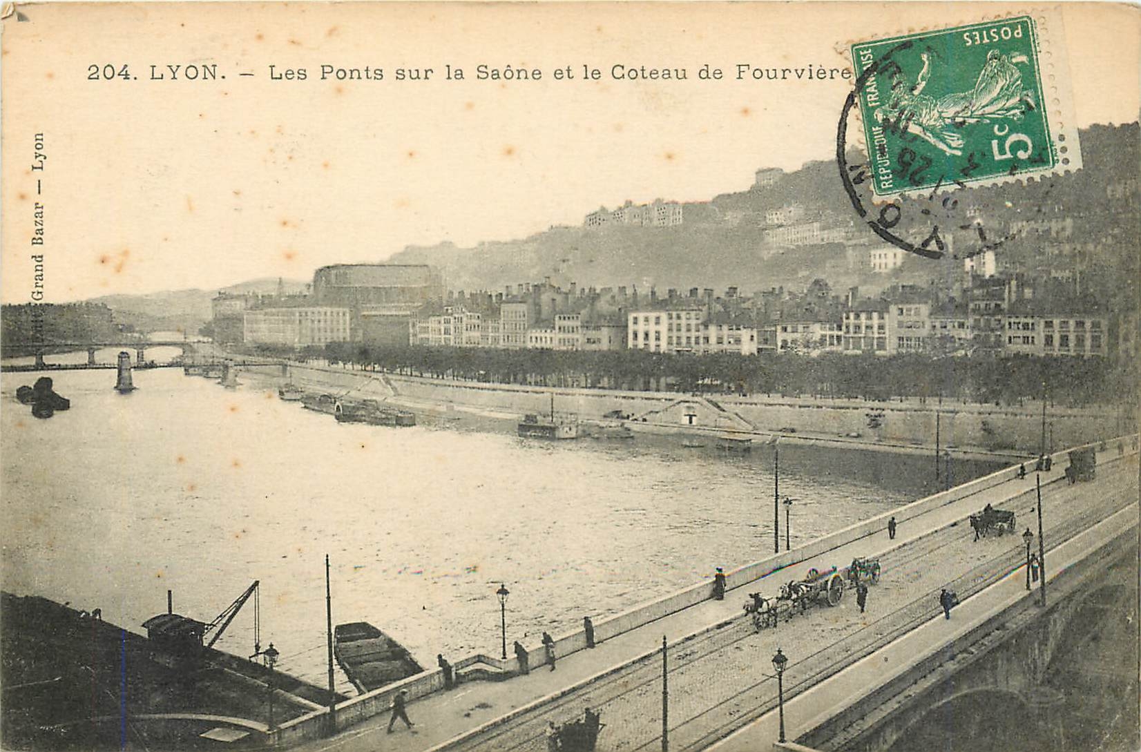 CPA Lyon Les Ponts sur la Saone et le Coteau de Fourviere 